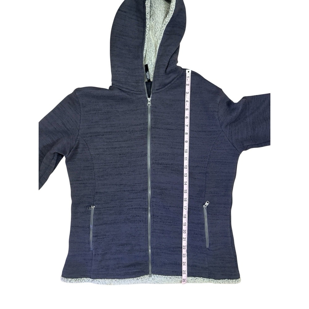 Kuhl Alaska Hoodie Full Zip Dark Gray Fleece Sherpa Trim WOMENS Size XL‎ - Picture 8 of 8